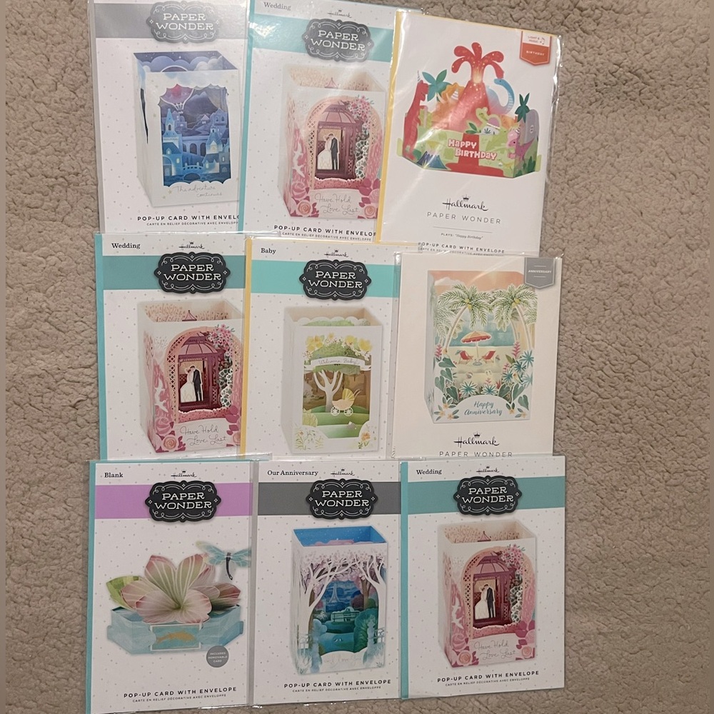 🤍New Hallmark Paper Wonder Pop-Up Card Bundle🤍 - Picture 1 of 11